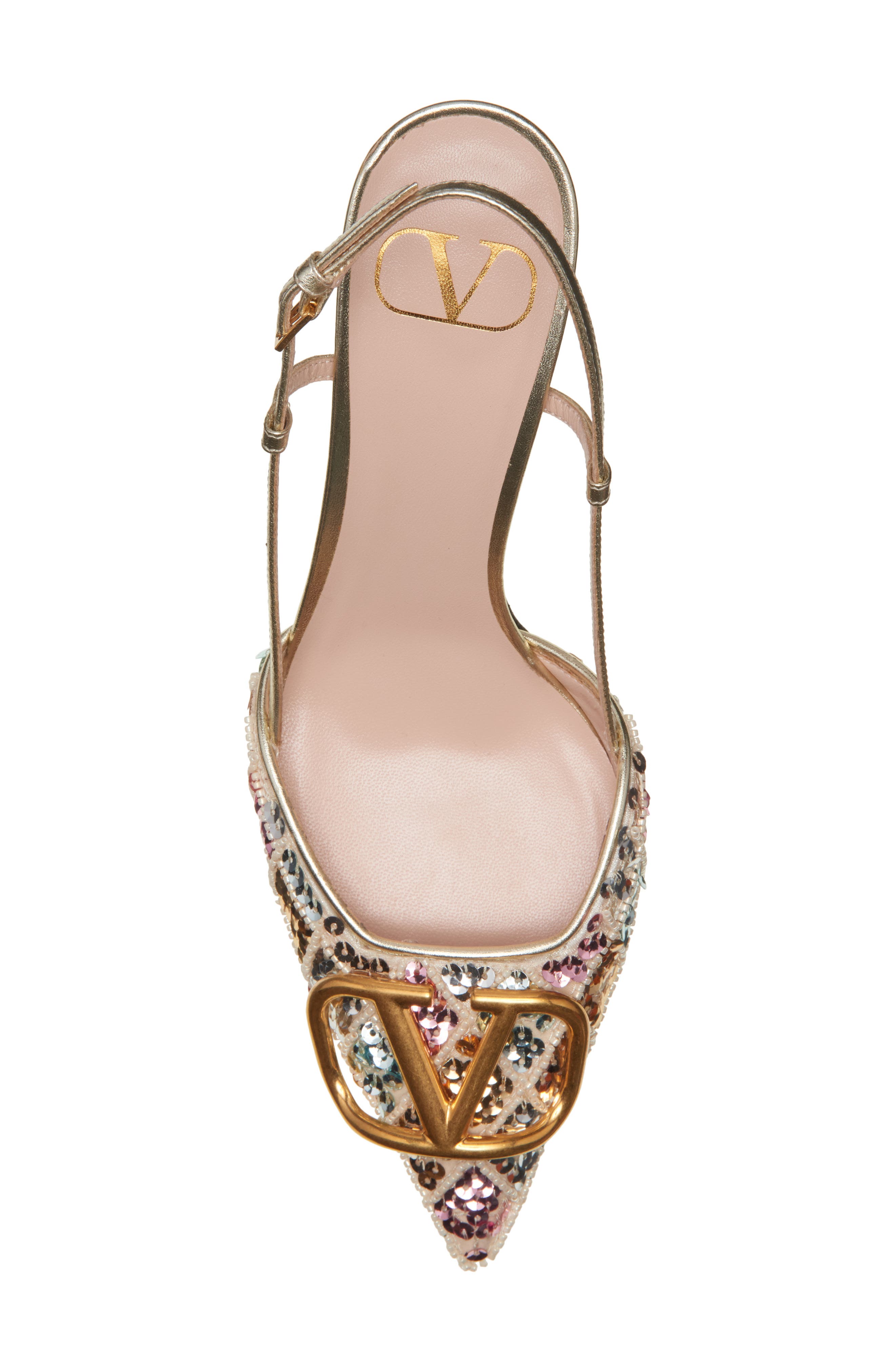 Valentino Garavani VLOGO Signature Slingback Pump, Alternate, color, Y5d Multicolor/Platino