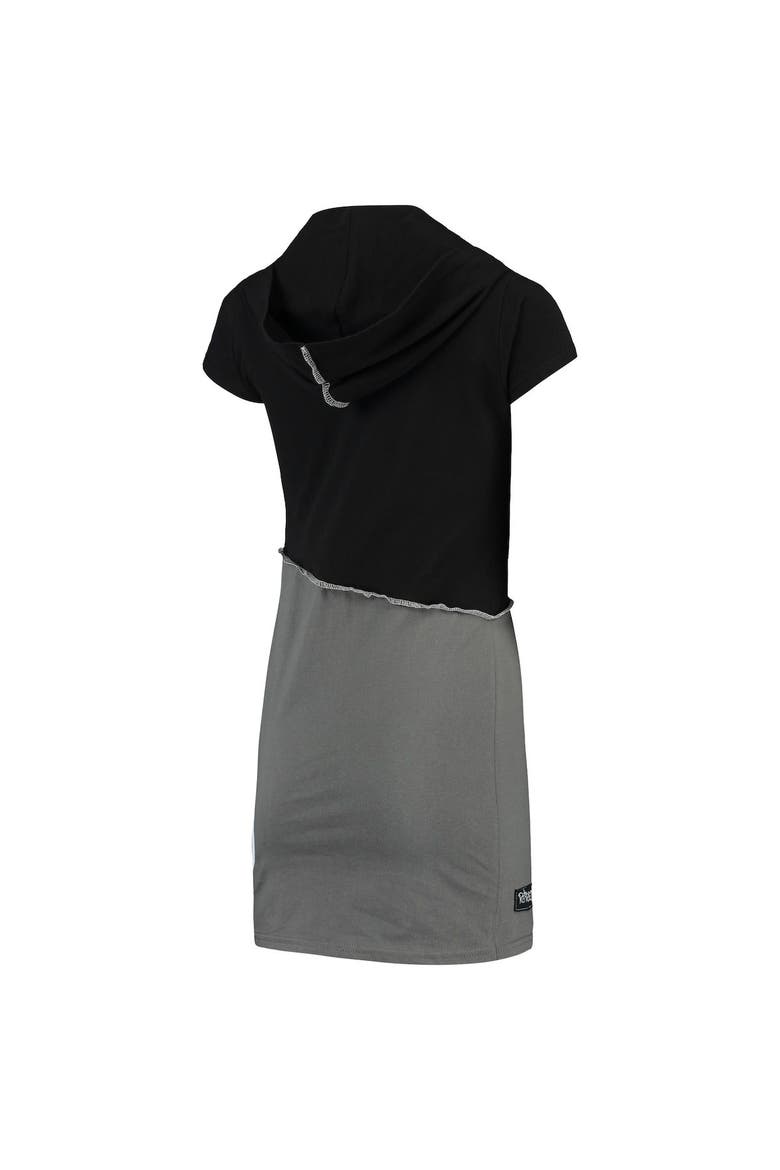 Women's Refried Apparel Black/Gray New York Jets Sustainable Hooded Mini Dress, Alternate, color, Black