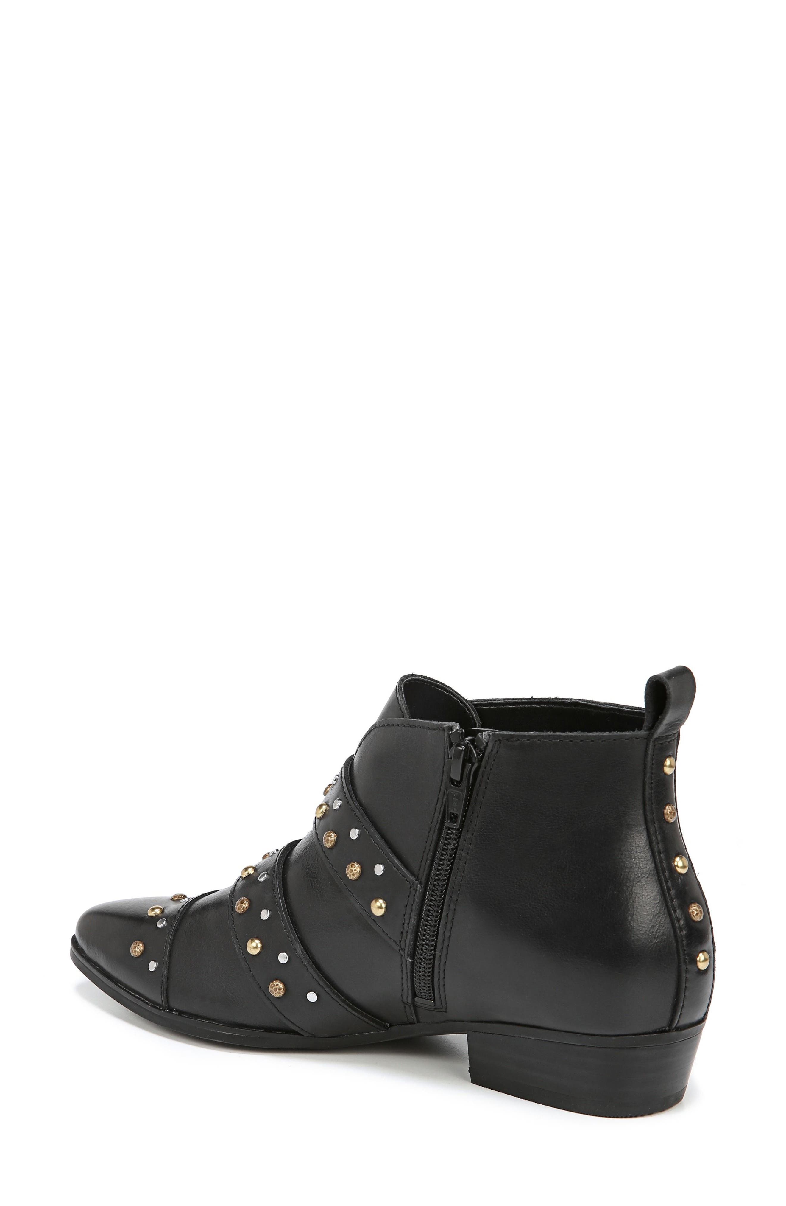 Blissful Studded Bootie, Alternate, color, BLACK LEATHER