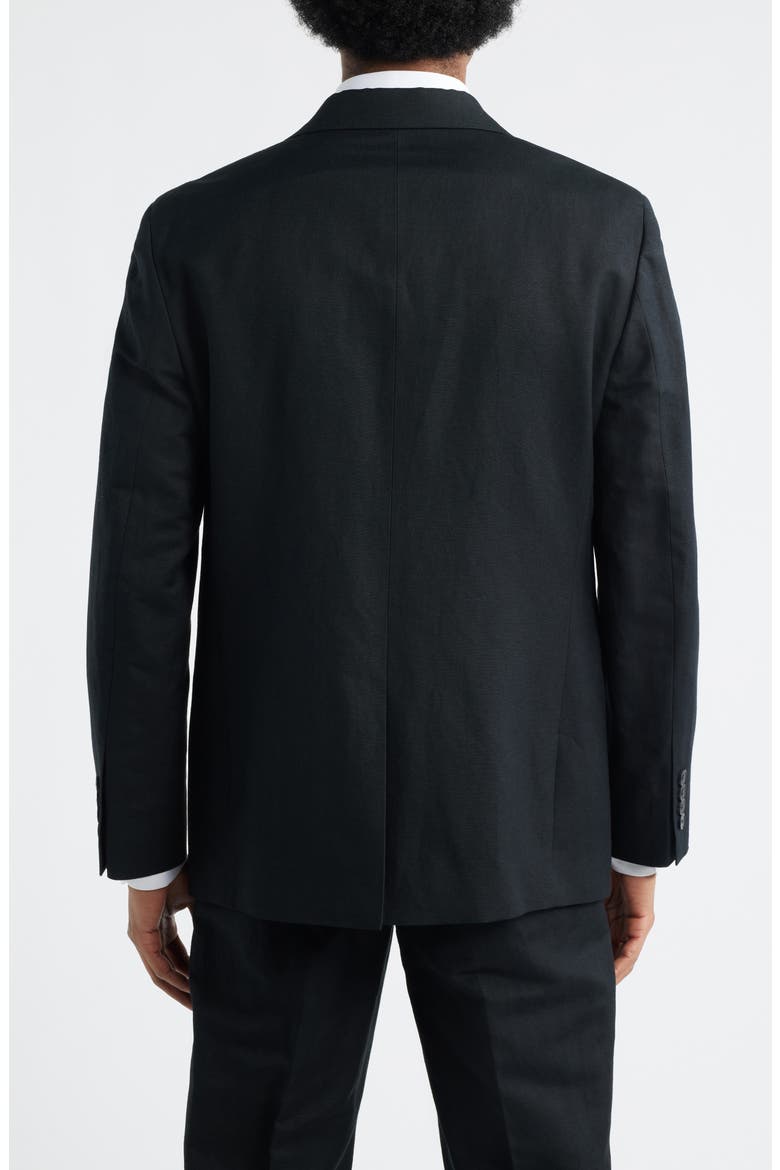Slim Fit Solid Linen Blend Sport Coat, Alternate, color, BLACK
