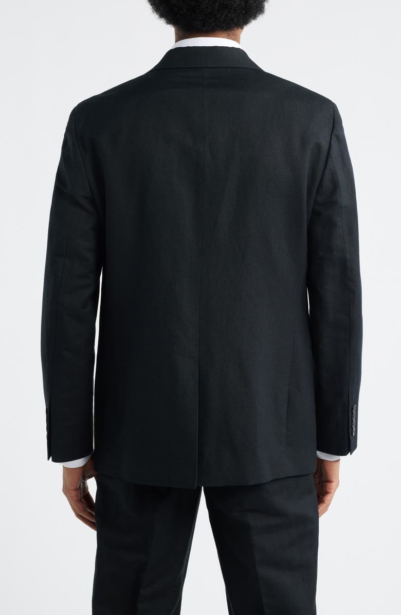 Open Edit Slim Fit Solid Linen Blend Sport Coat, Alternate, color, Black