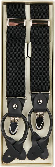 Men's Solid Web Adjustable Suspenders