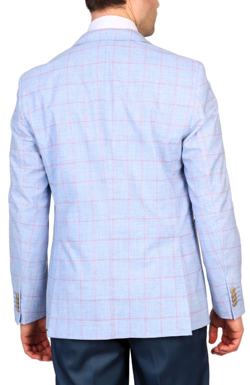 Shop Tailorbyrd Mélange Windowpane Sport Coat In Blue