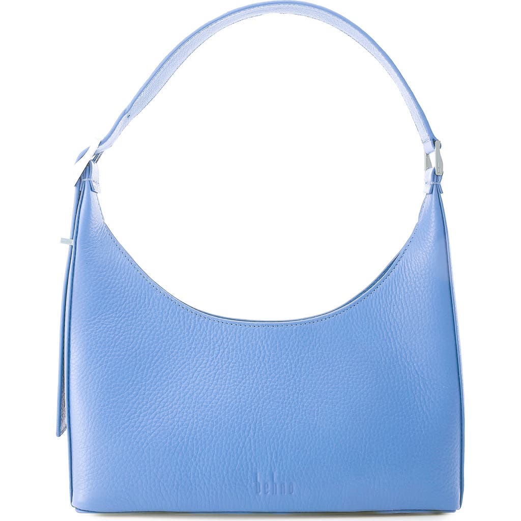 Behno Danny Flatiron Pebble Leather Shoulder Bag In Blue