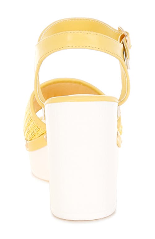 Rag & Co Mazaro Platform Sandal In Yellow