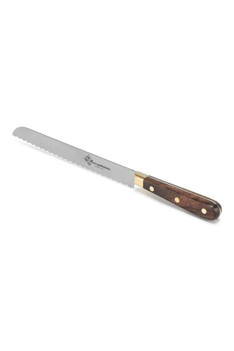 Le Thiers Prince Gastronome Bread Knife, Alternate, color, WOOD AND GOLD BRASS