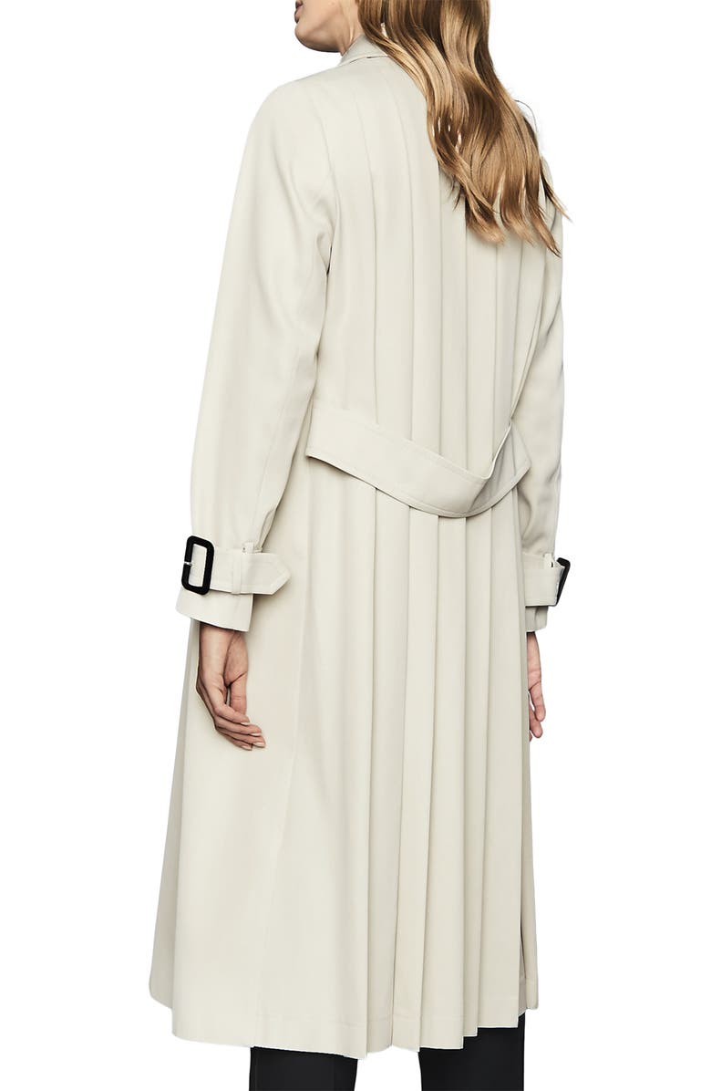 Reiss Pixie Pleat Back Trench Coat, Alternate, color, 