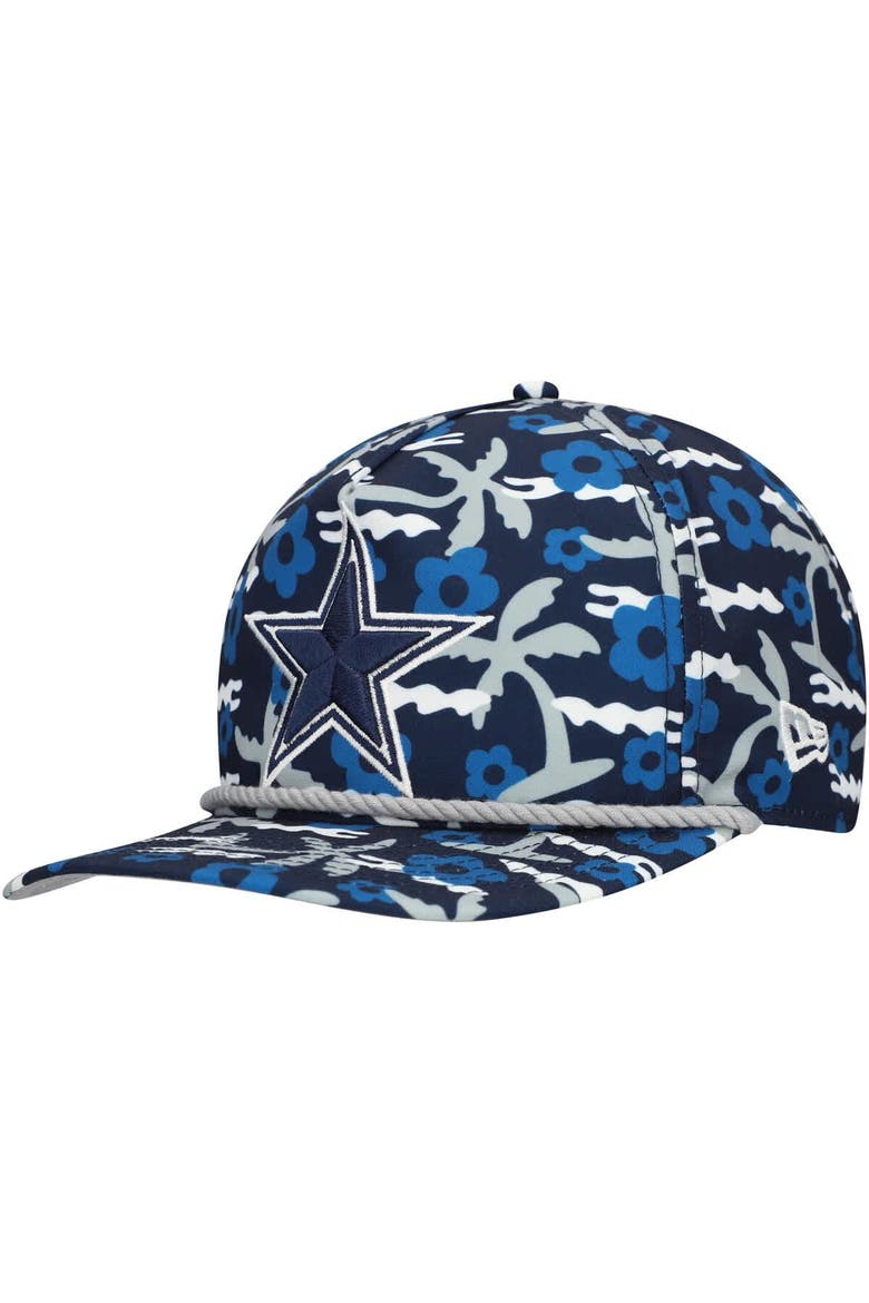 Men's New Era Navy Dallas Cowboys Wakey Wakey Golfer Snapback Hat, Main, color, Navy