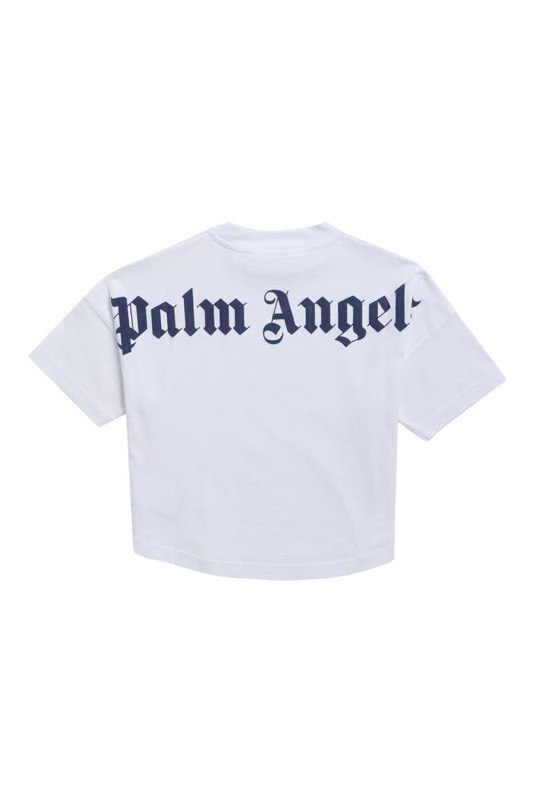 Kids' Overlogo Graphic Tee, Main, color, WHITE NAVY BLUE