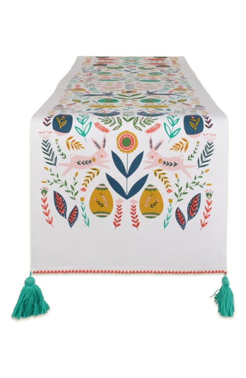 Easter Folk Embellished Table Runner