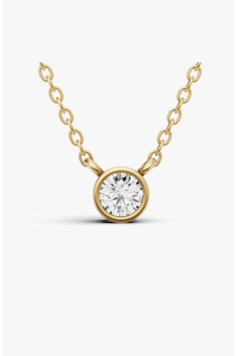 14K Gold 0.25 ct Lab-Grown Diamond Solitaire Pendant, Main, color, Yellow Gold