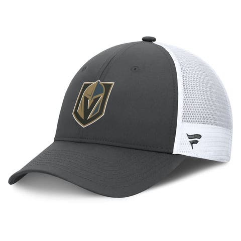 Men's Fanatics Gray/White Vegas Golden Knights Authentic Pro Simple Rink Trucker Adjustable Hat