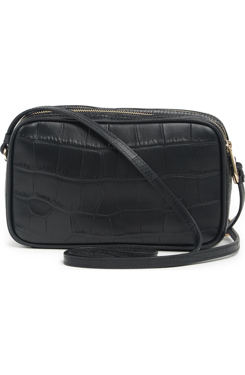 Furla Lilli XL Croc Embossed Crossbody Bag, Alternate, color,