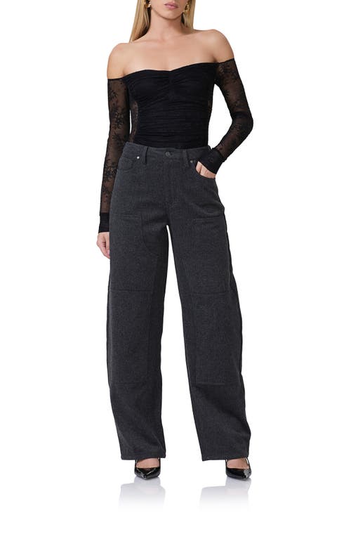 AFRM AFRM BRIANNA WOOL BLEND BARREL LEG PANTS 