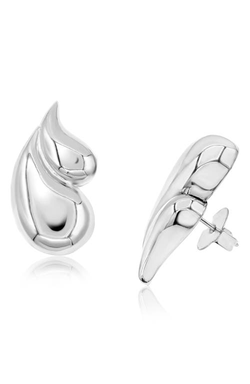 Shymi Double Teardrop Earrings In Silver