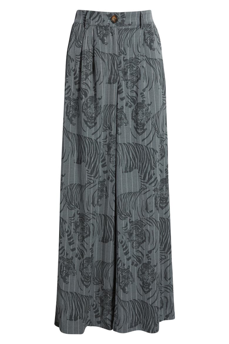 Big Cat Pinstripe Wide Leg Pants, Alternate, color, BLUE TIGER PINSTRIPE