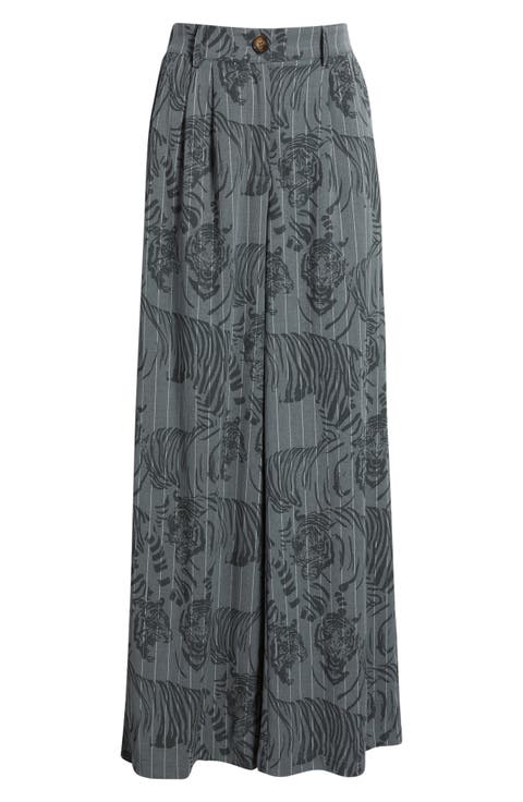 Big Cat Pinstripe Wide Leg Pants