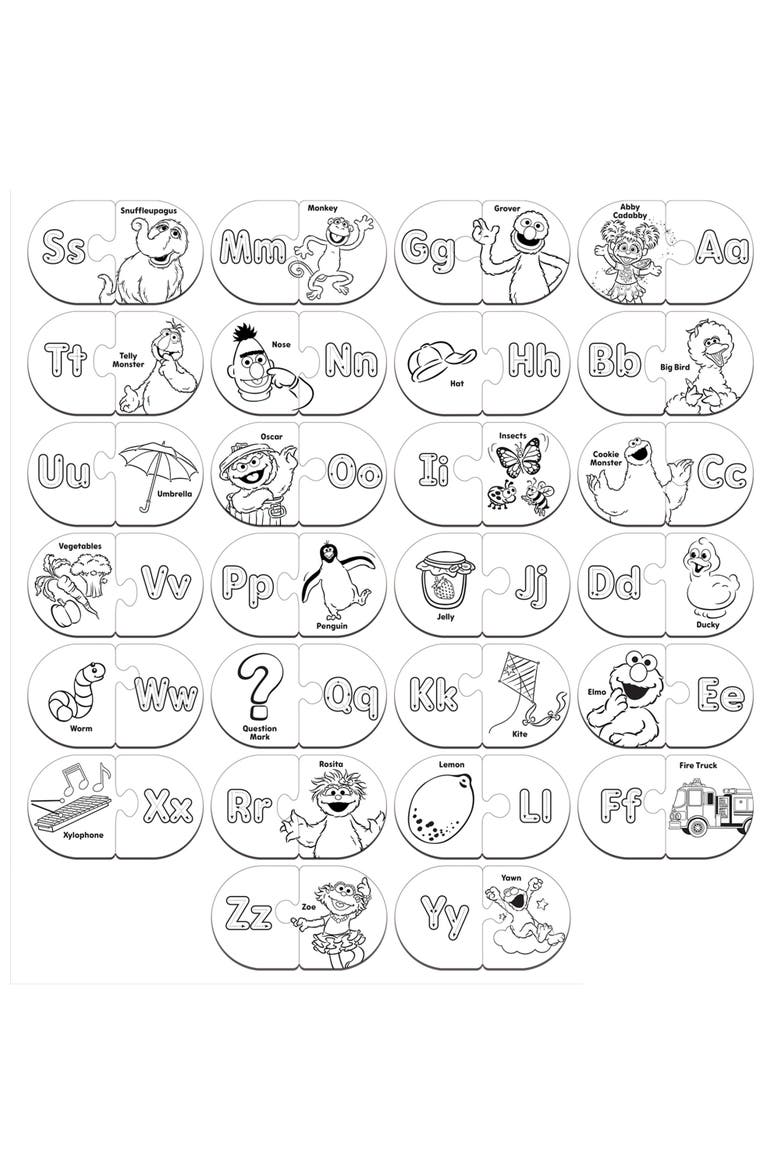 Sesame Street Alphabet Matching Puzzles, Alternate, color, Multicolor