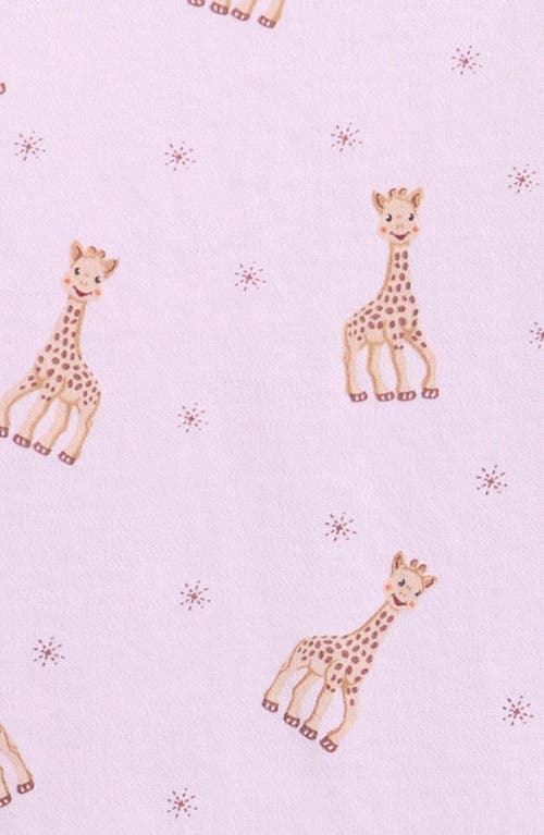 Kissy Kissy Kids' Sophia La Giraffe Print Fitted Two-piece Pajamas In Pink