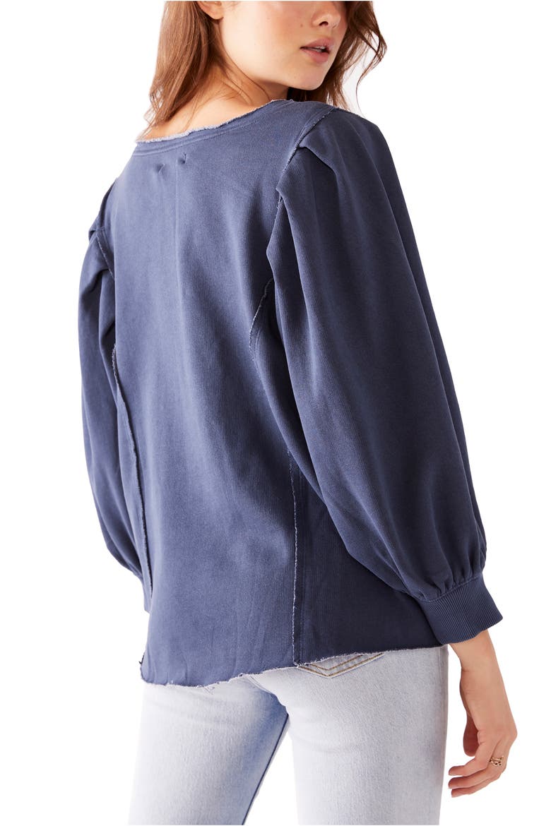 Rosey Pleated Shirt, Alternate, color, NAVY