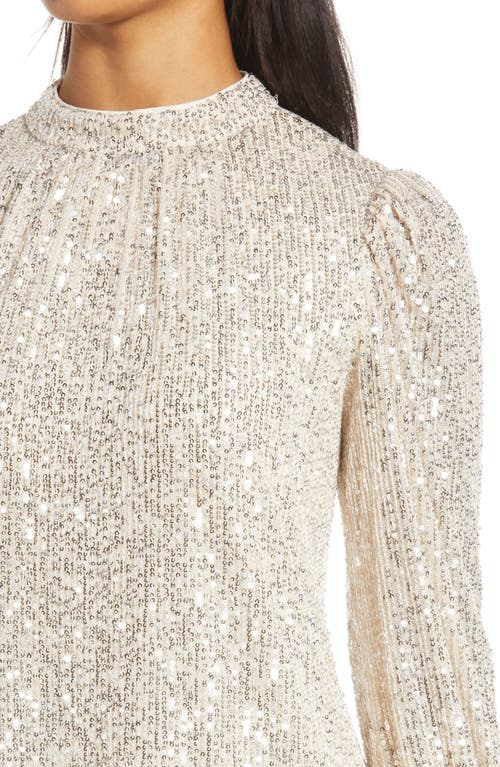 Julia Jordan Sequin Long Sleeve Shift Dress In Multi