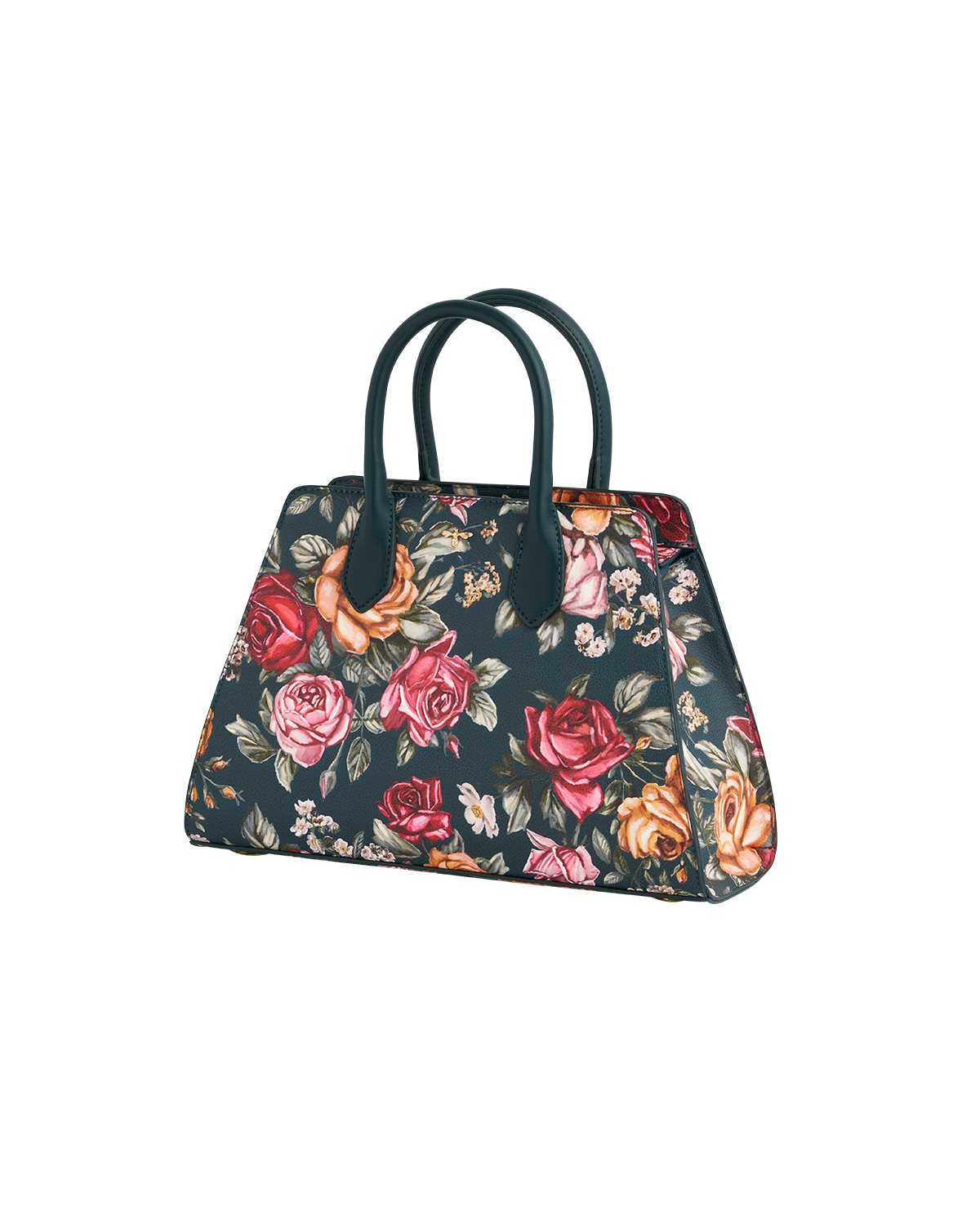 Fable England Roses Teal Structured Medium Tote, Alternate, color, Teal