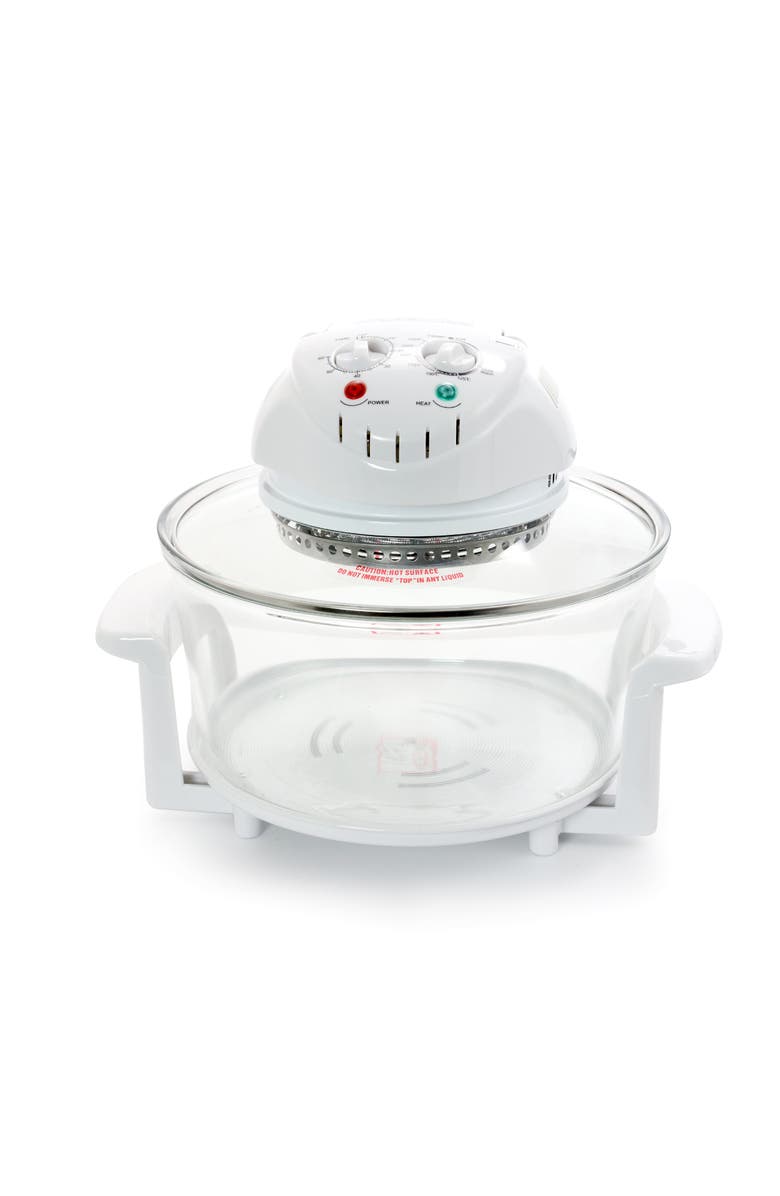 Megachef Multipurpose Countertop 14.25 Inch Halogen Oven Air Fryer/Rotisserie/Roaster in White, Alternate, color, White