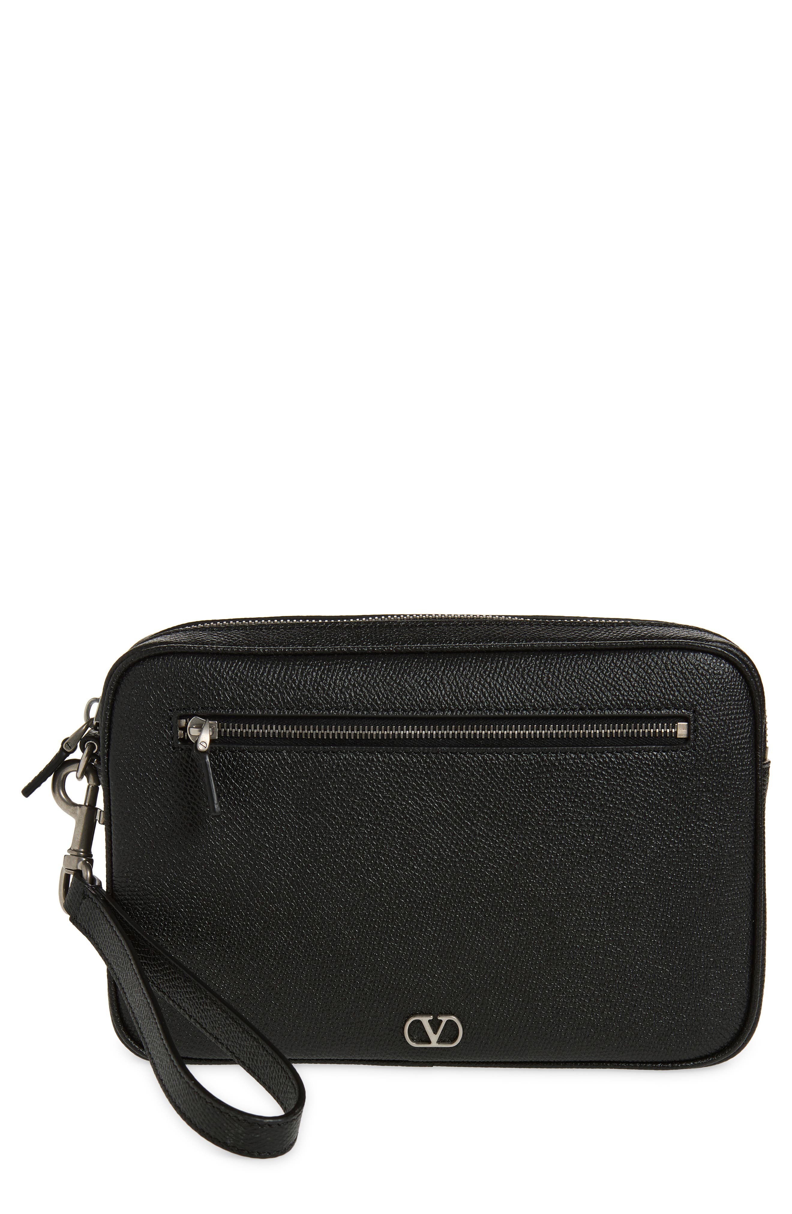 Signature VLOGO Zip Pouch, Main, color, BLACK