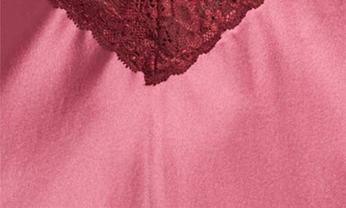 Loveshackfancy Serita Lace Silk Slipdress In Pink