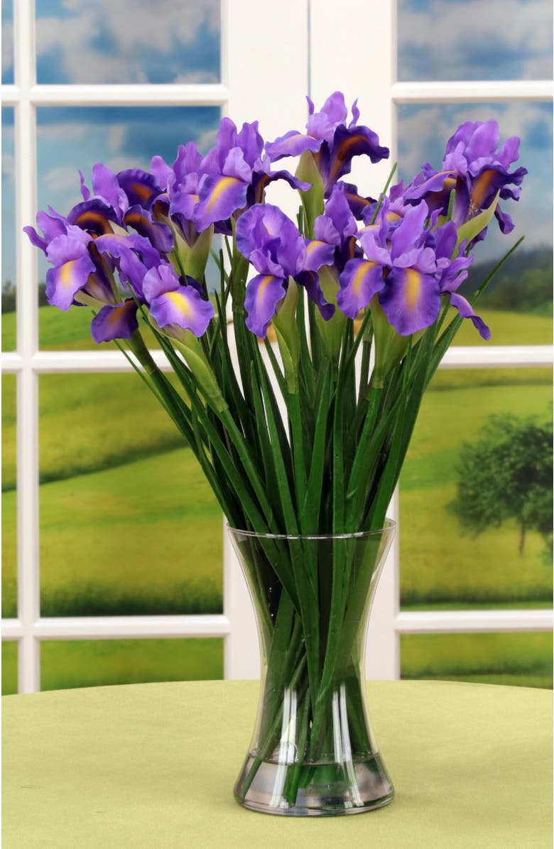 Mark Roberts Vase of Iris, Alternate, color, Violet