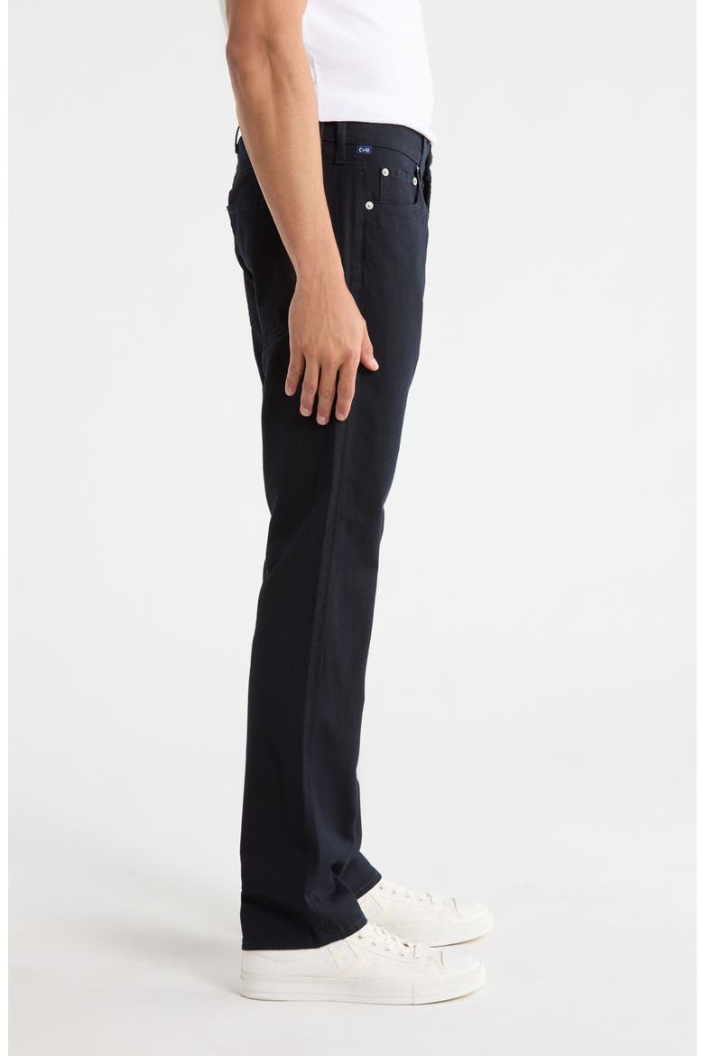 Elijah Relaxed Straight Stretch Cotton & Linen Pants, Alternate, color, NAVY