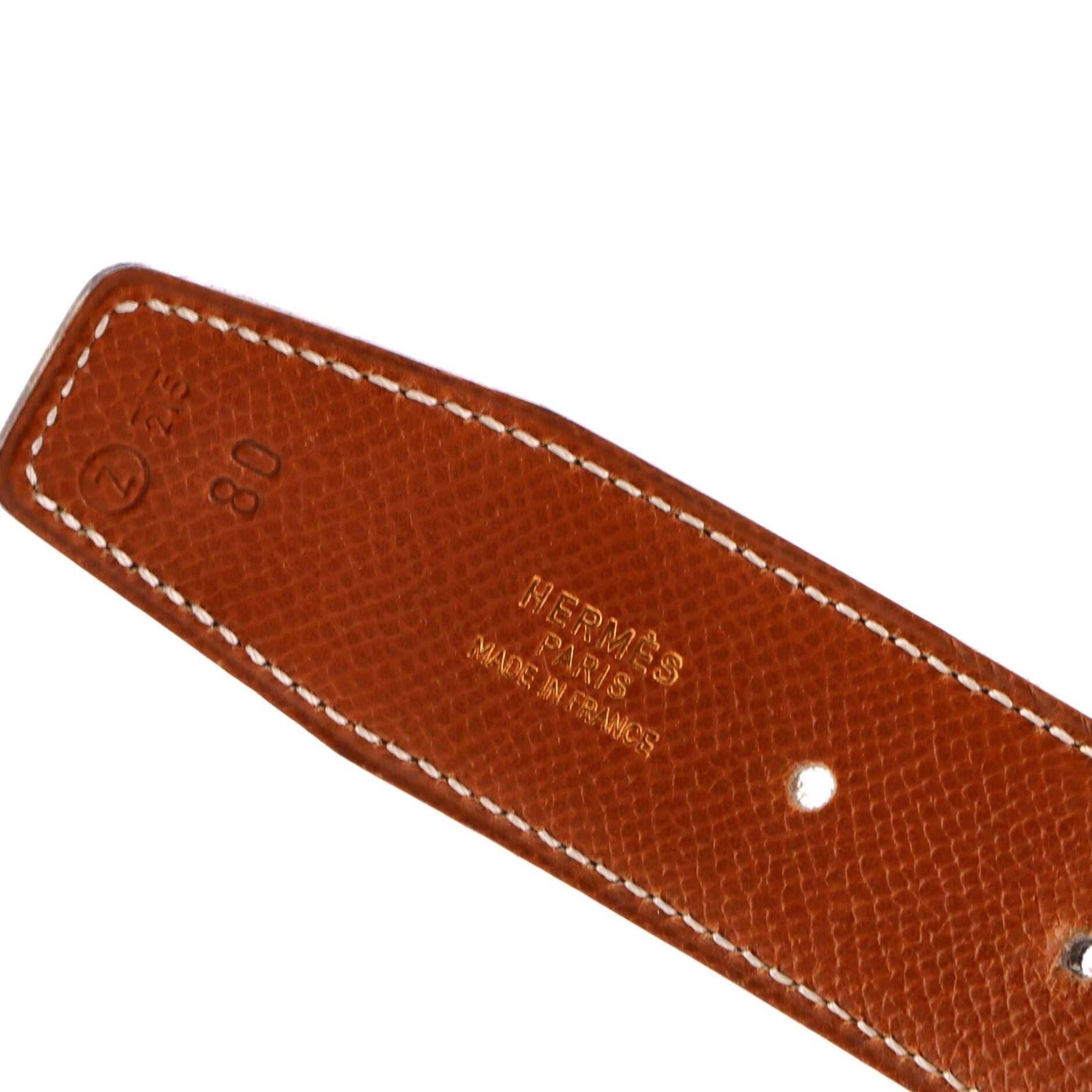 Pre-Owned Hermes Constance Reversible Belt Leather Medium, Alternate, color, Black