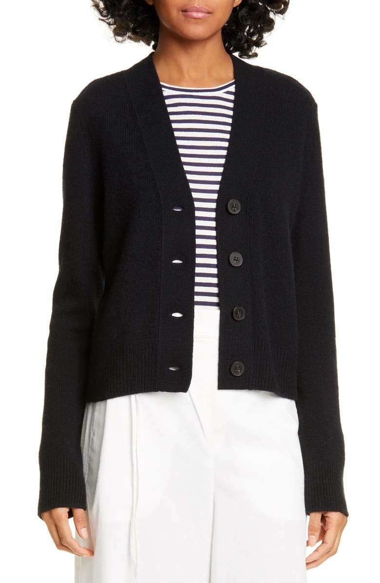 Vince Shrunken Fit Button Front Cashmere Cardigan, Main, color,