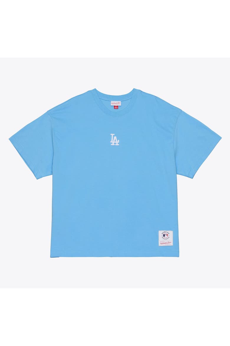 Men's Mitchell & Ness Light Blue Los Angeles Dodgers Insignia Premium T-Shirt, Main, color, Light Blue