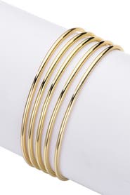 Adornia Set of 5 Bangle Bracelets