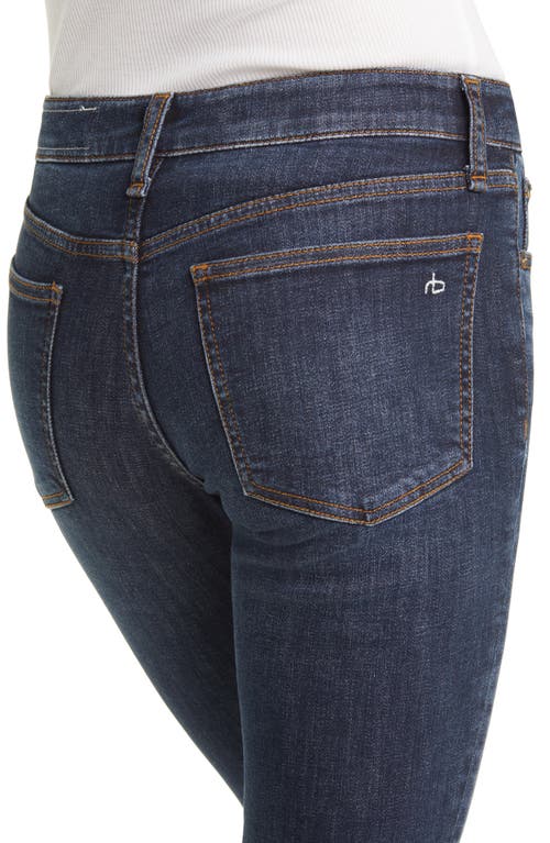 Rag & Bone Cate Brand-embroidered Skinny-fit Mid-rise Stretch-denim Jeans In Blue