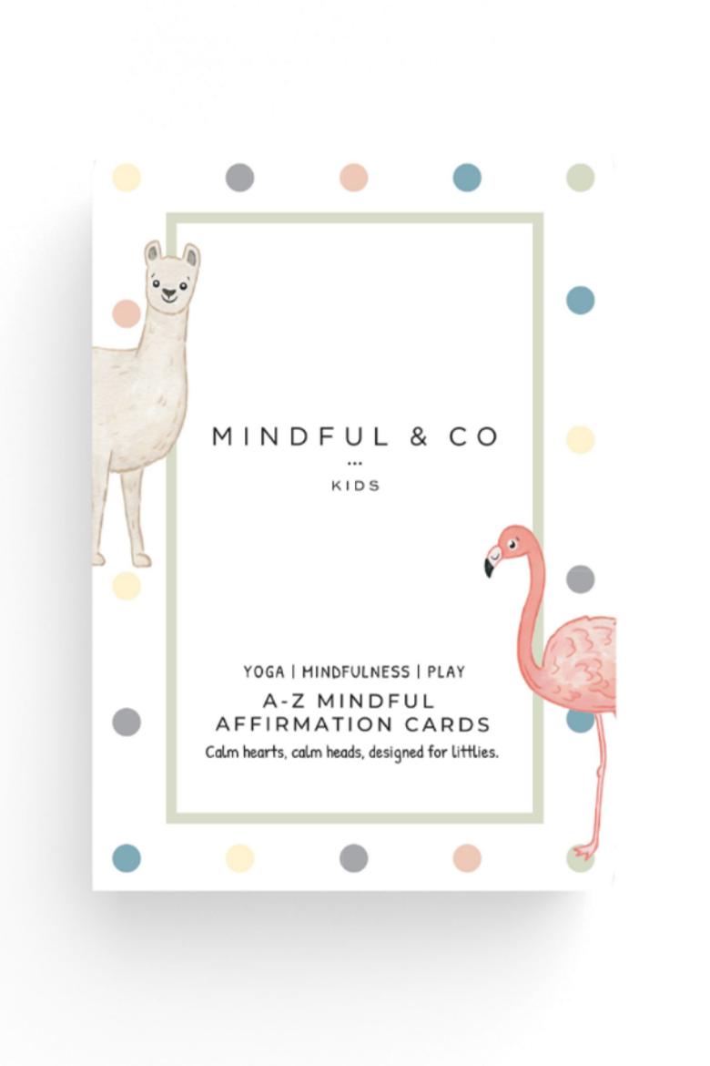 A-Z Mindful Affirmation Cards - Age 3+ Years, Main, color, White with Print