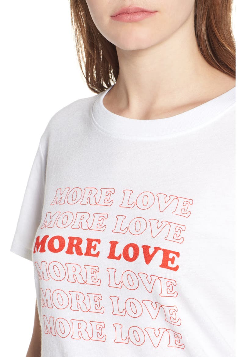 More Love Slouched Tee, Alternate, color, WHITE