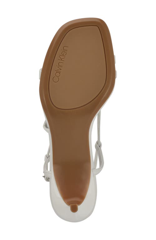 Calvin Klein Ishaya Ankle Strap Sandal In White