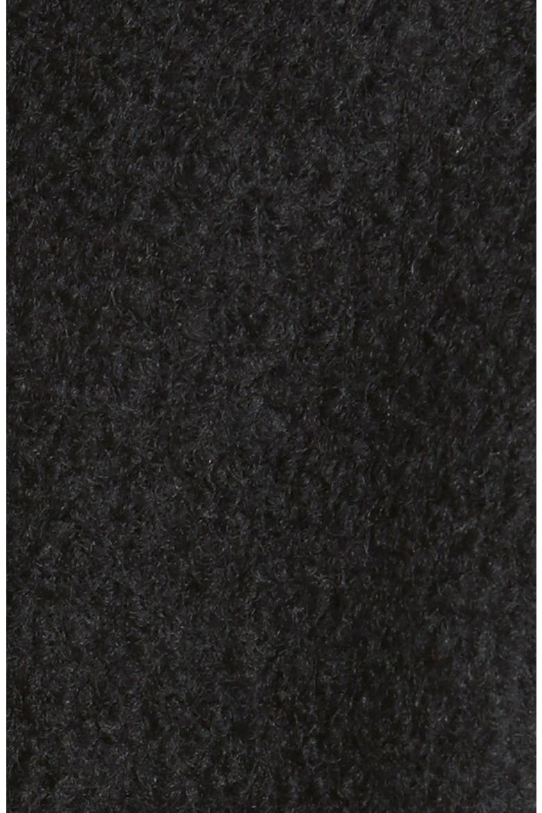 Belted Bouclé Cape, Alternate, color, BLACK