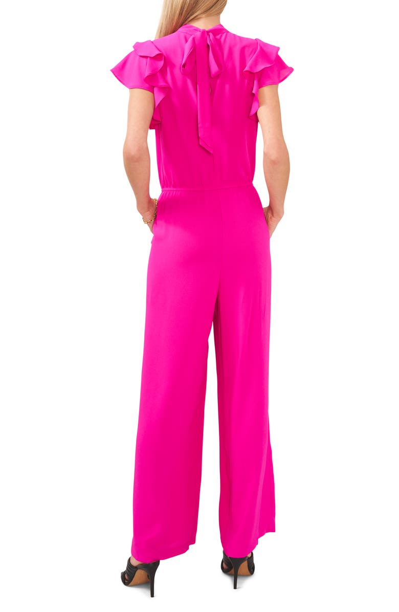 1.STATE Flutter Sleeve Jumpsuit, Alternate, color, Fiercely Fuchsia