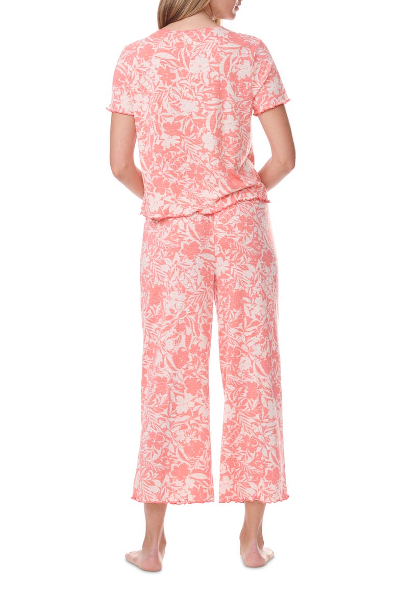 Textured Crop Pajamas, Alternate, color, TWO TONE FLORAL