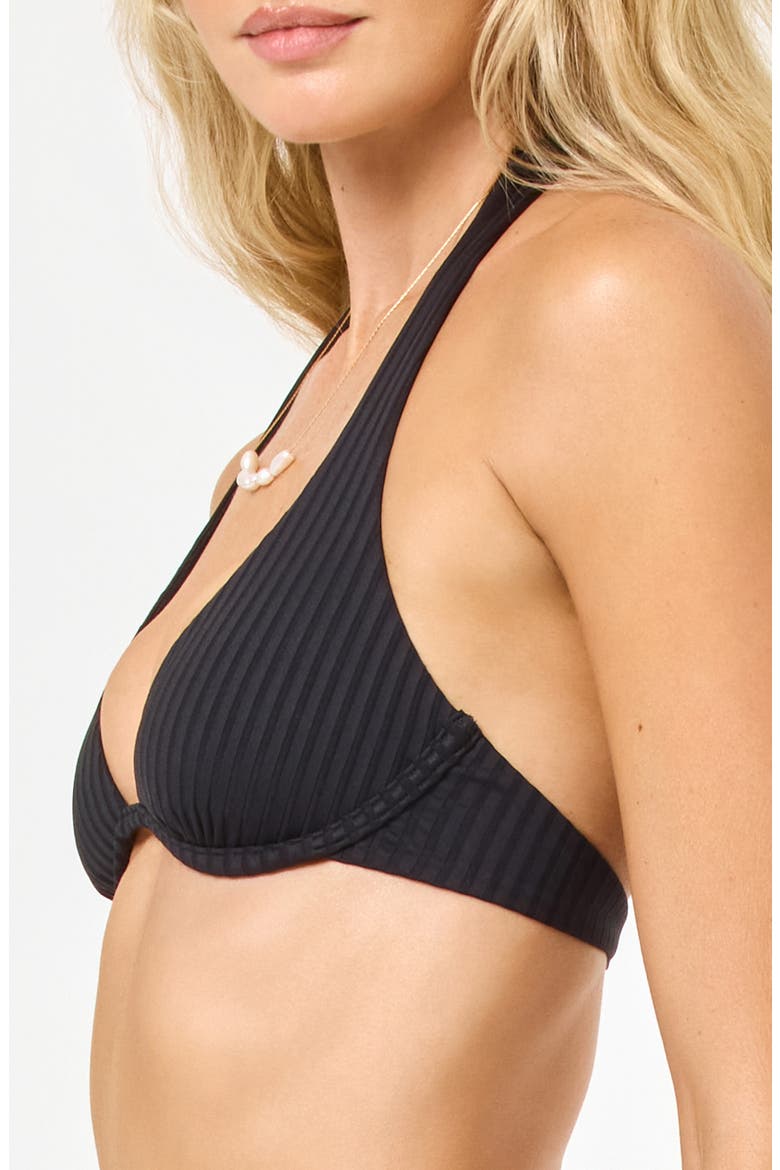 Isa Underwire Bikini Top, Alternate, color, BLACK