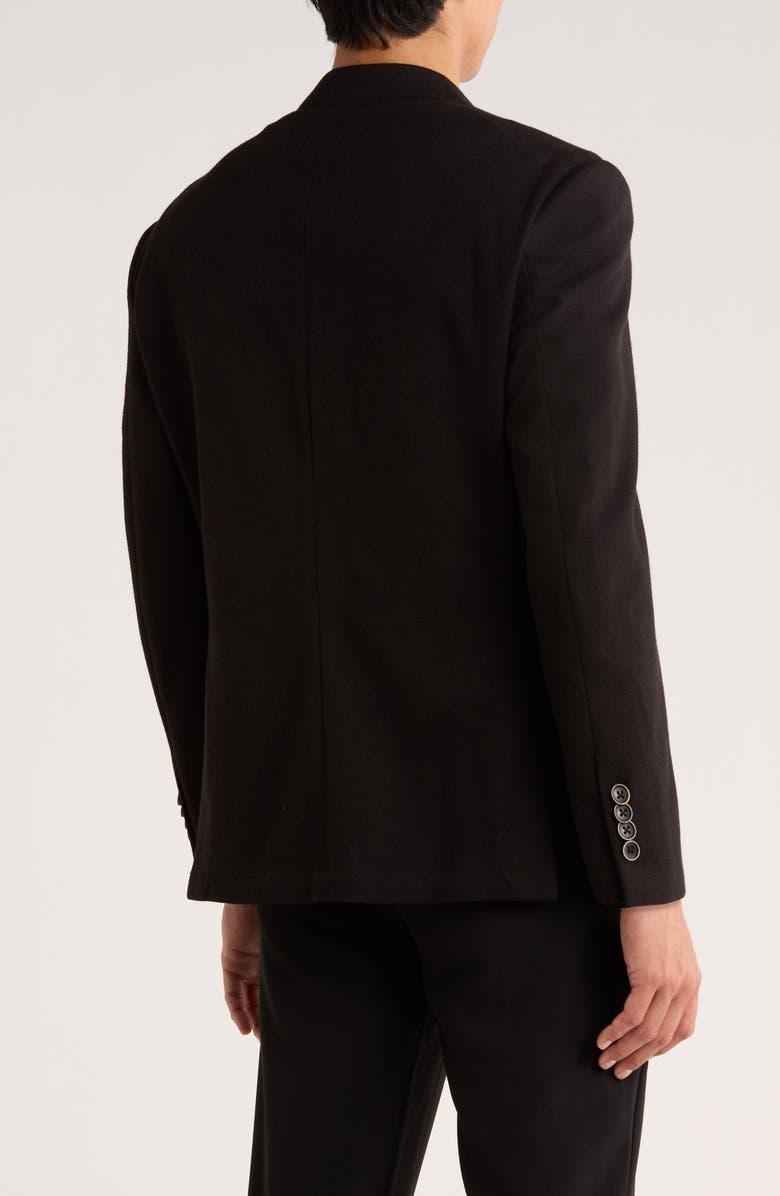 Lucky Brand Solid Pique Knit Sport Coat, Alternate, color, Black