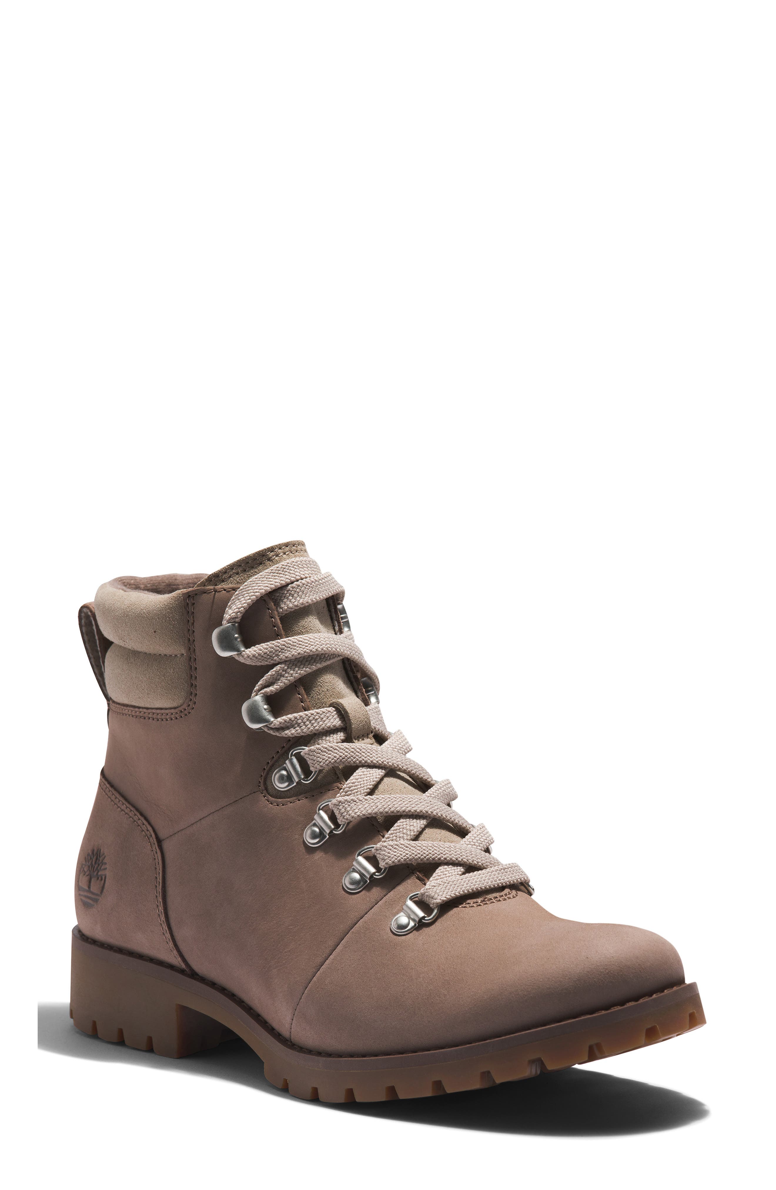 Ellendale Water Resistant Hiker Boot, Main, color, TAUPE NUBUCK