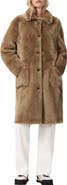 AllSaints Serra Reversible Genuine Shearling Coat