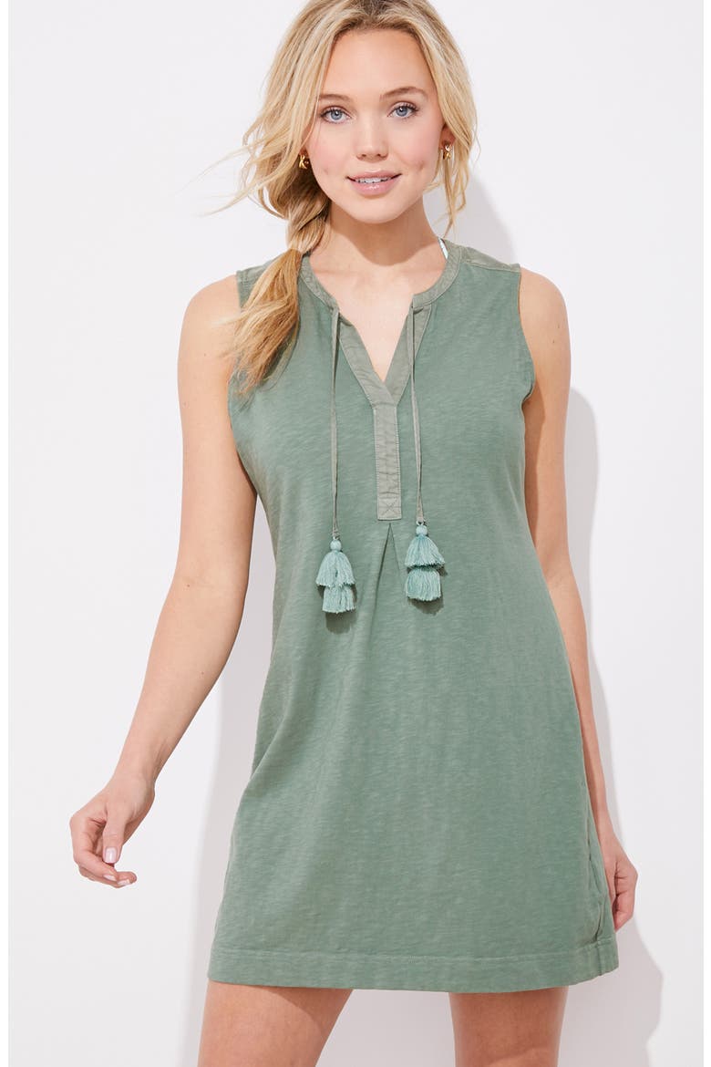 Sleeveless Tassel Tie Cover Up Tunic, Alternate, color, SAGE OLIVE