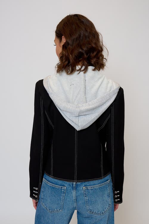 Central Park West Maribel Cropped Four-pocket Dickie Jacket In Black
