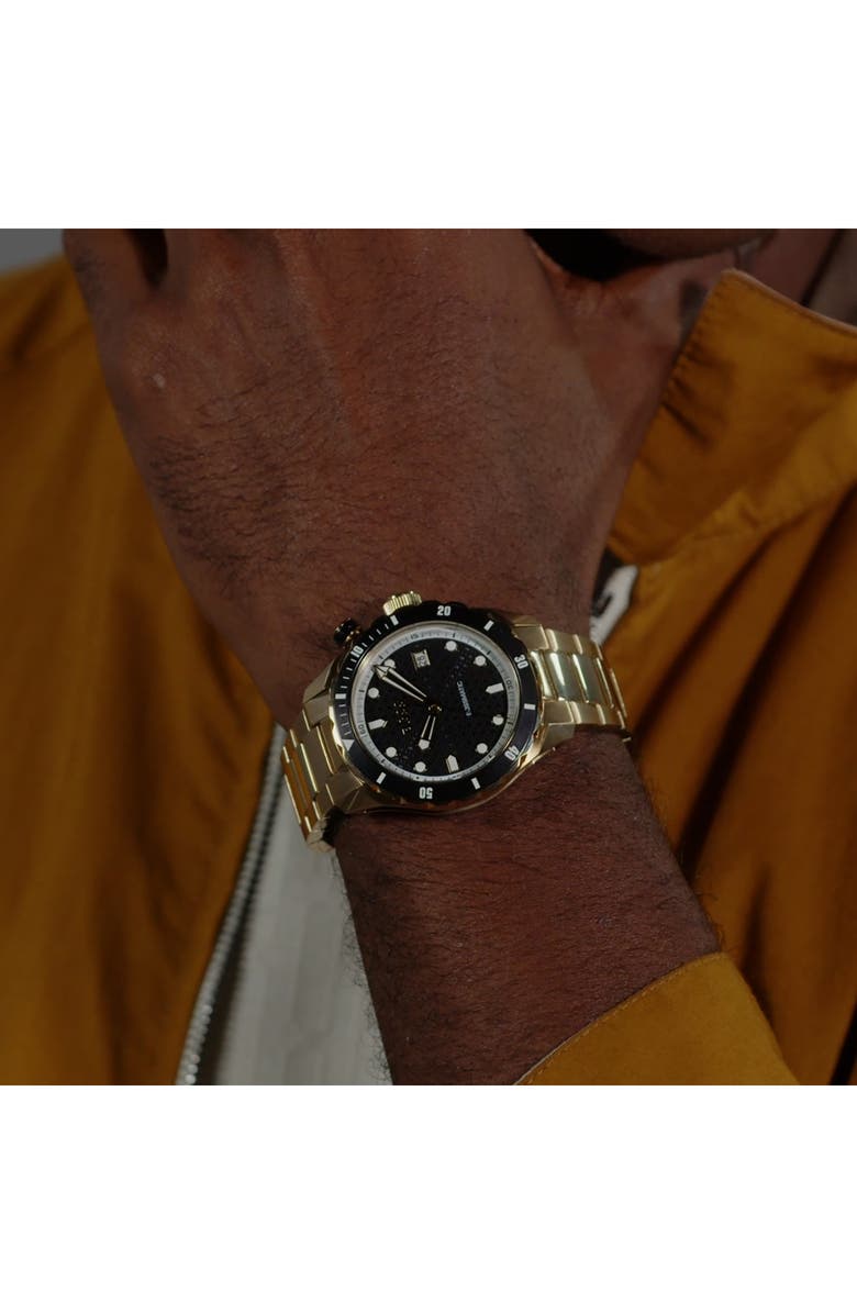 BOSS matic Bracelet Watch, 42mm, Alternate, color, Gold/ Black