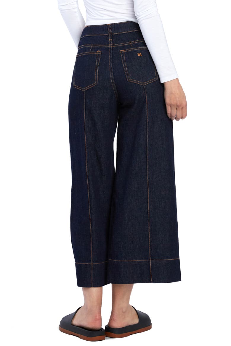 Isla High Waist Crop Wide Leg Jeans, Alternate, color, ISLA BLUE